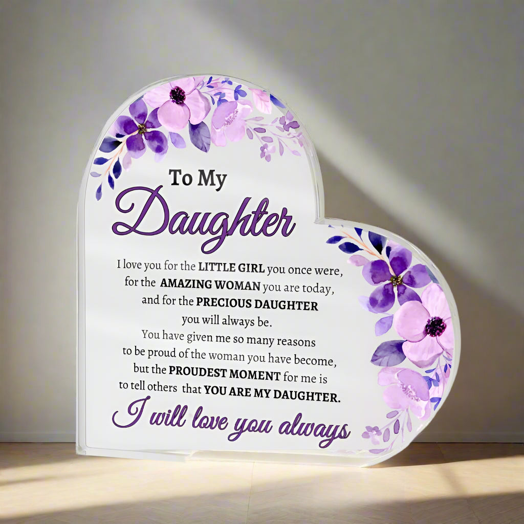To My Daughter Acrylic – A Gift from the Heart - Kim’s Signature Beauty & Accessories (Store description)