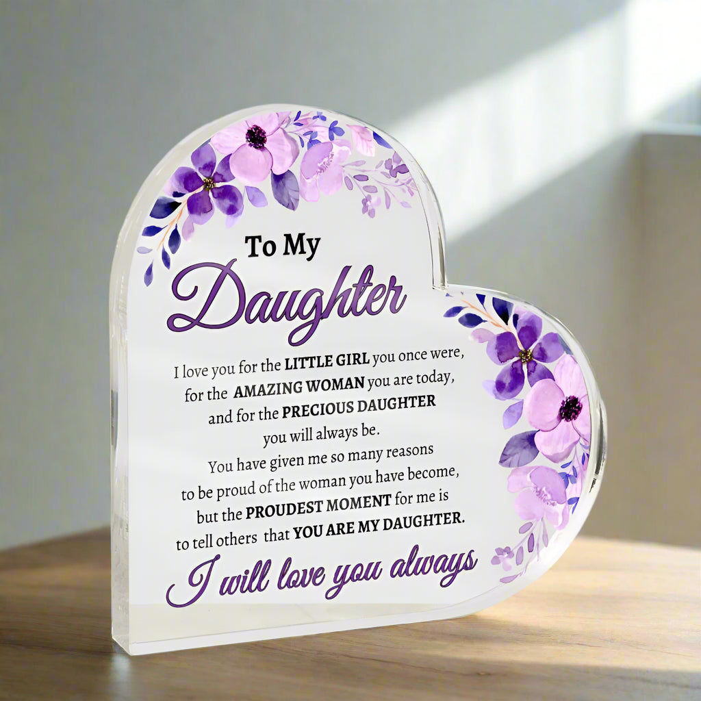 To My Daughter Acrylic – A Gift from the Heart - Kim’s Signature Beauty & Accessories (Store description)