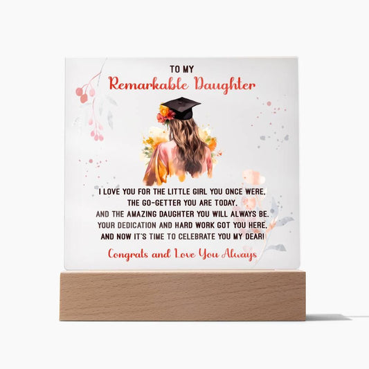 Remarkable Daughter | Graduation Acrylic night light - Kim’s Signature Beauty & Accessories