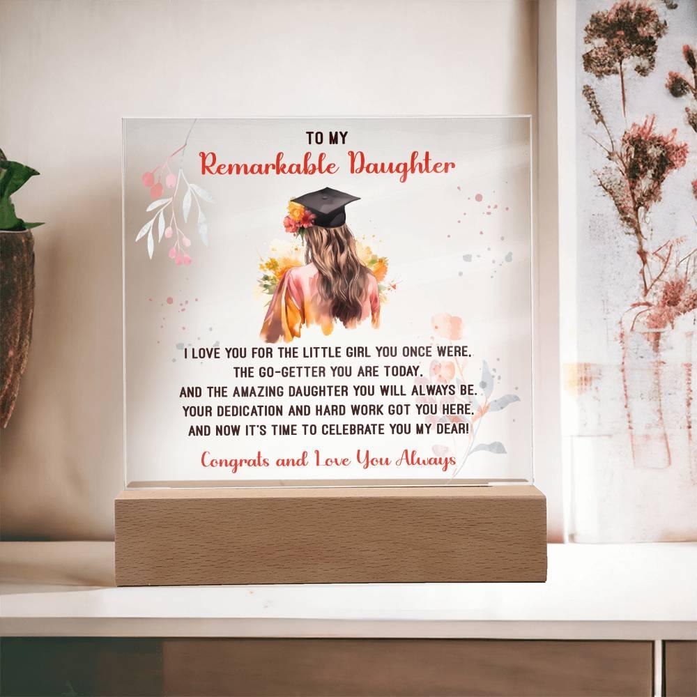 Remarkable Daughter | Graduation Acrylic night light - Kim’s Signature Beauty & Accessories (Store description)