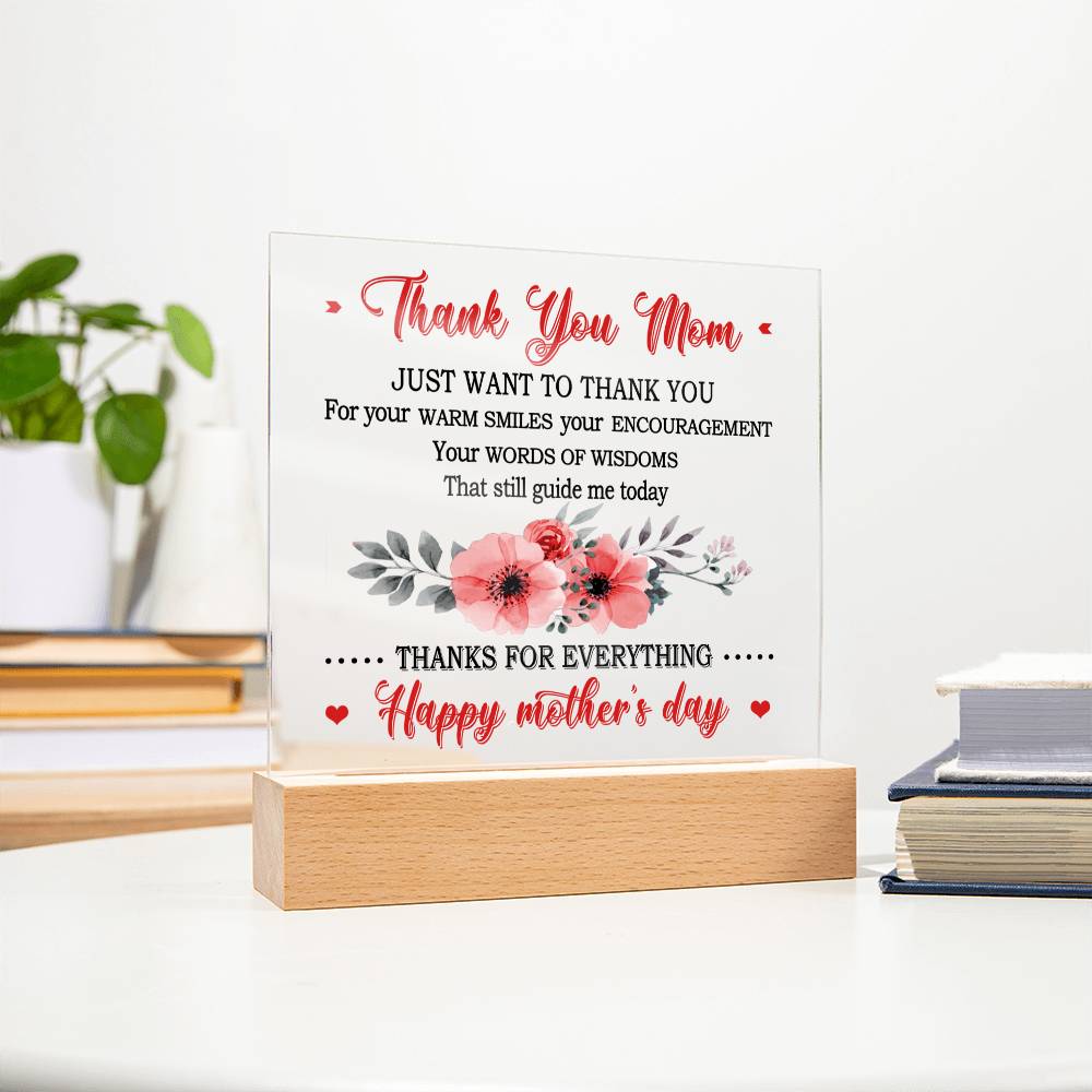 Thank You Mom! Acrylic Night Light - Kim’s Signature Beauty & Accessories (Store description)
