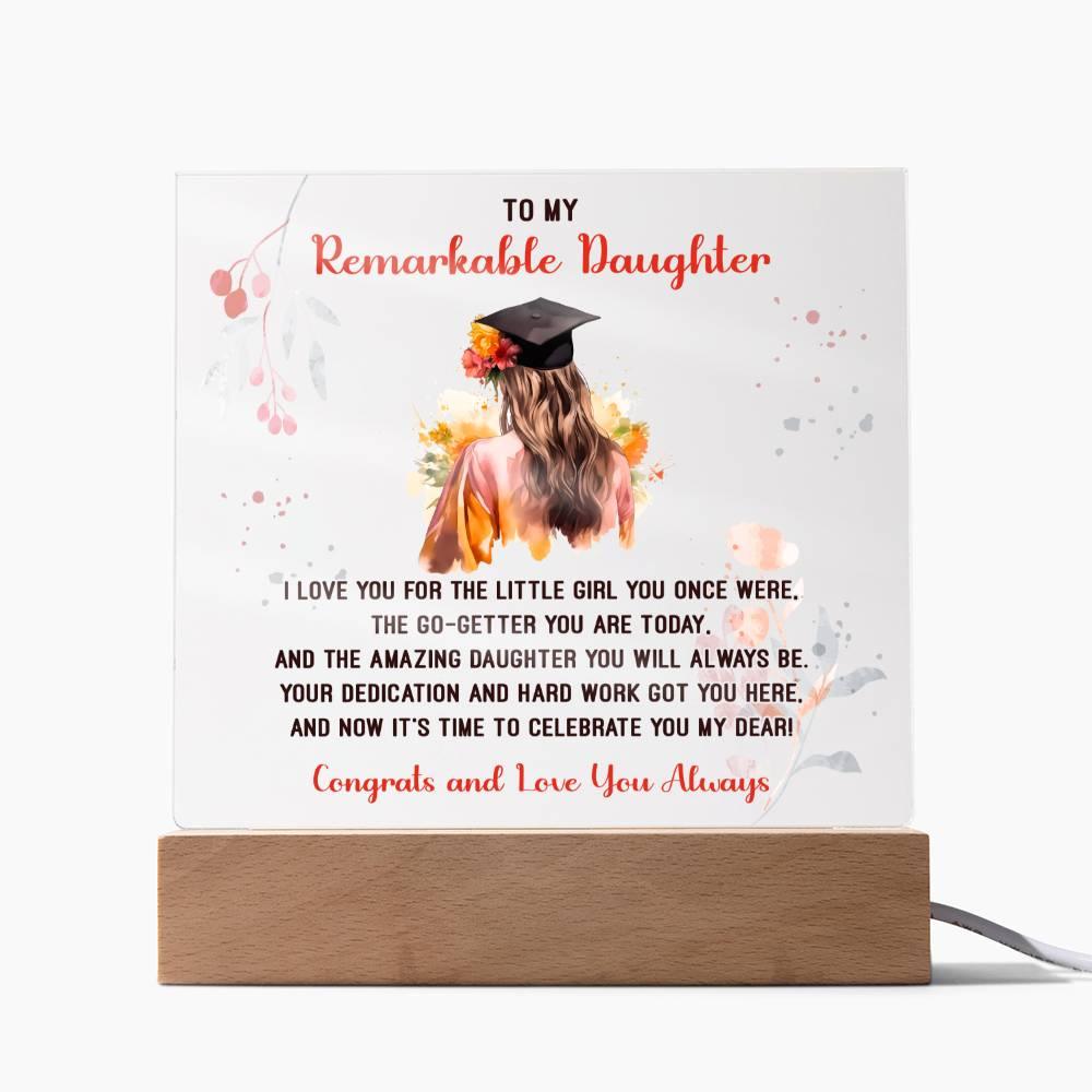 Remarkable Daughter | Graduation Acrylic night light - Kim’s Signature Beauty & Accessories (Store description)