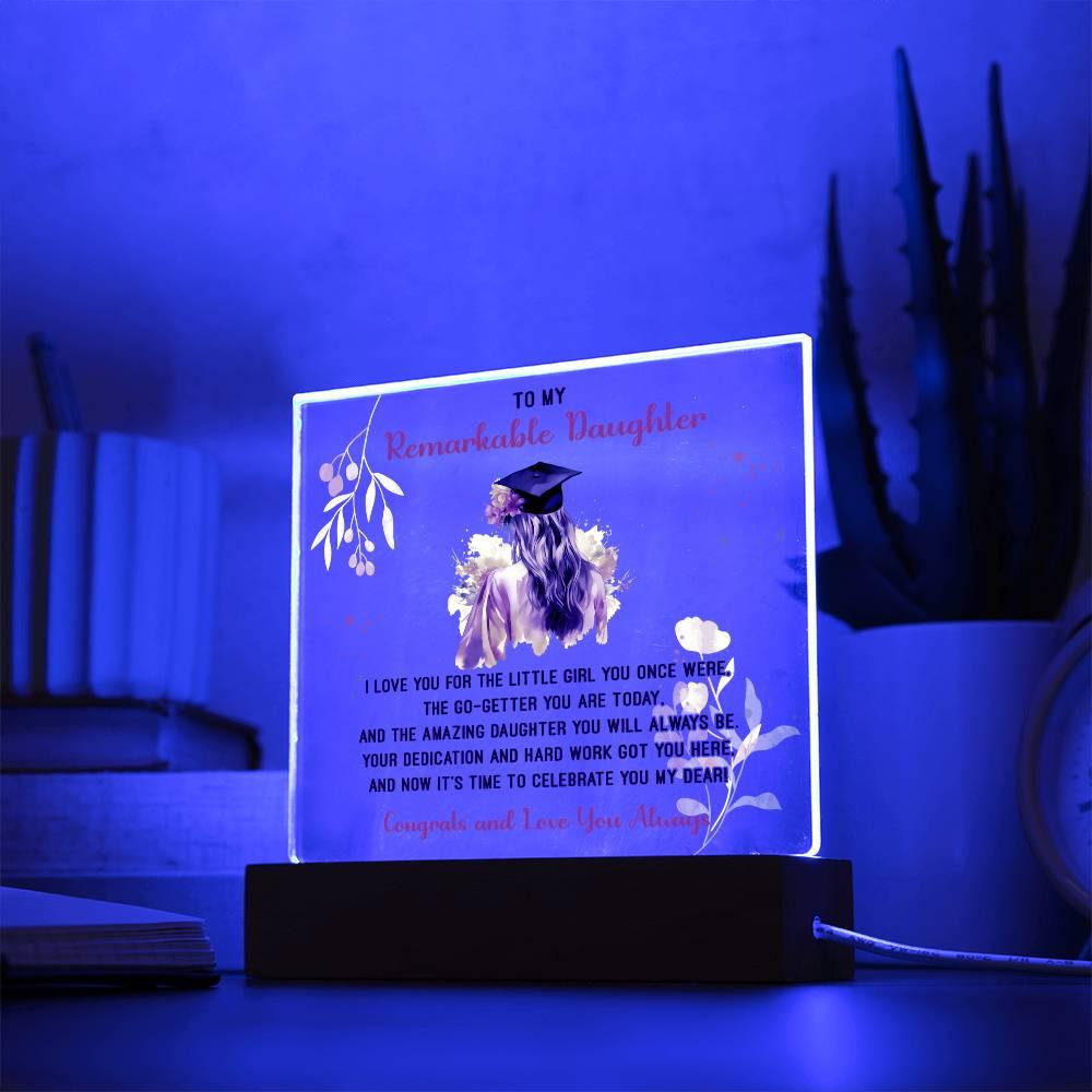 Remarkable Daughter | Graduation Acrylic night light - Kim’s Signature Beauty & Accessories (Store description)