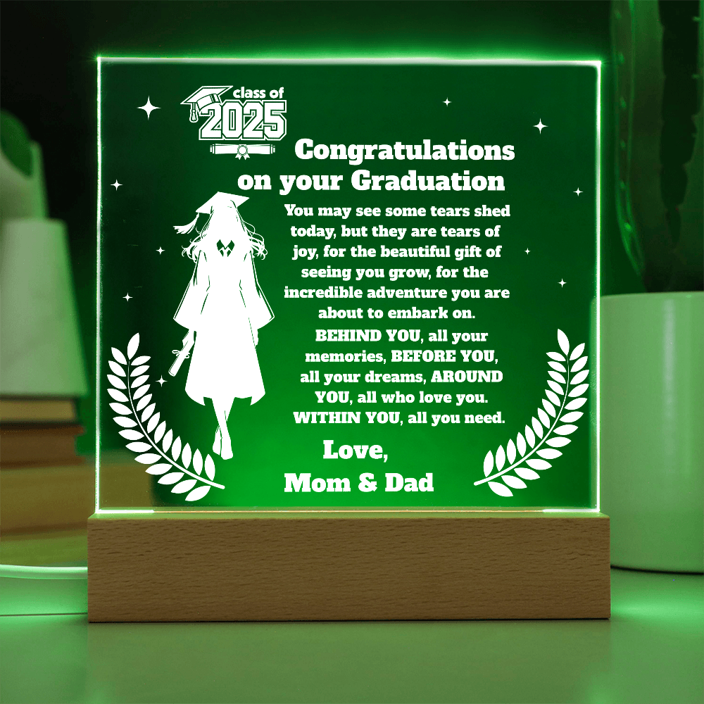 Congratulations Daughter 2025 Graduate Acrylic LED Plaque