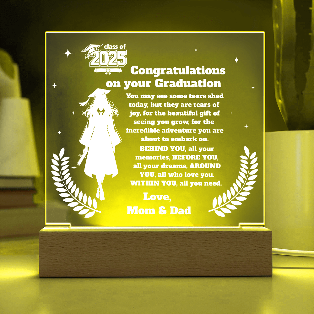 Congratulations Daughter 2025 Graduate Acrylic LED Plaque