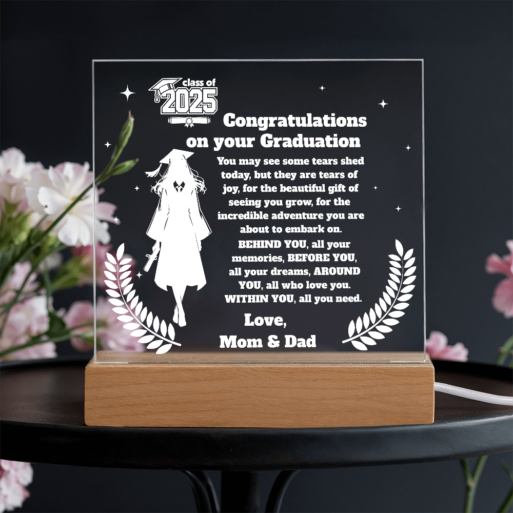 Congratulations Daughter 2025 Graduate Acrylic LED Plaque
