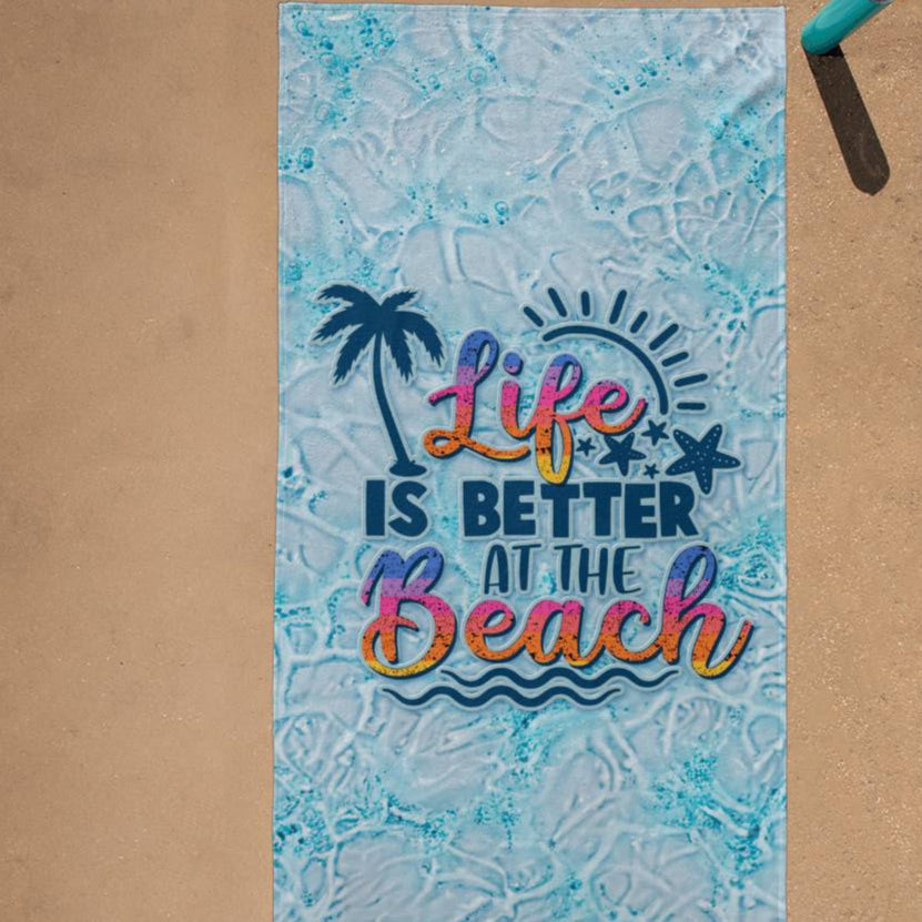 Life Is Better Beach Towel - Kim’s Signature Beauty & Accessories