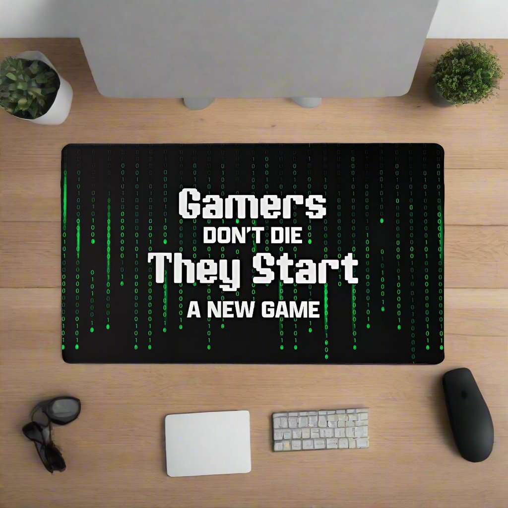 Gamers Don't Die | New Game Gaming mat - Kim’s Signature Beauty & Accessories (Store description)