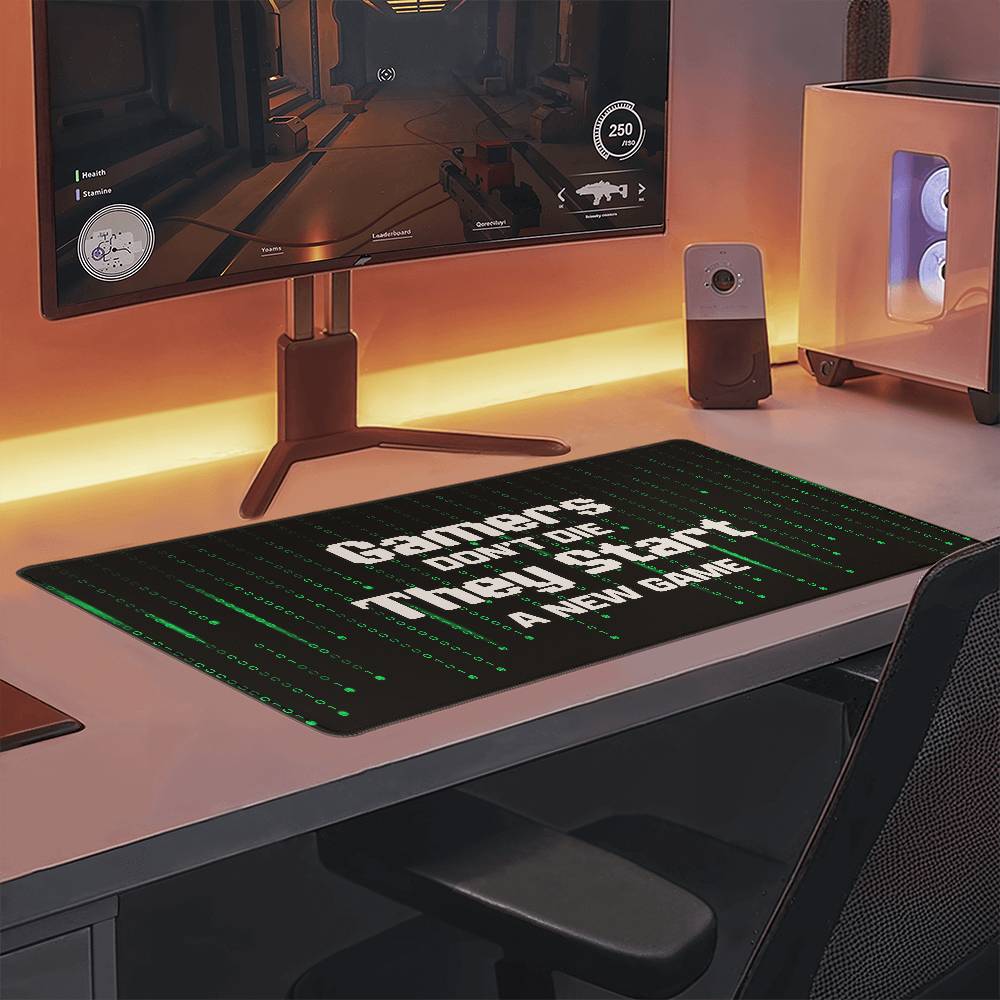 Gamers Don't Die | New Game Gaming mat - Kim’s Signature Beauty & Accessories (Store description)