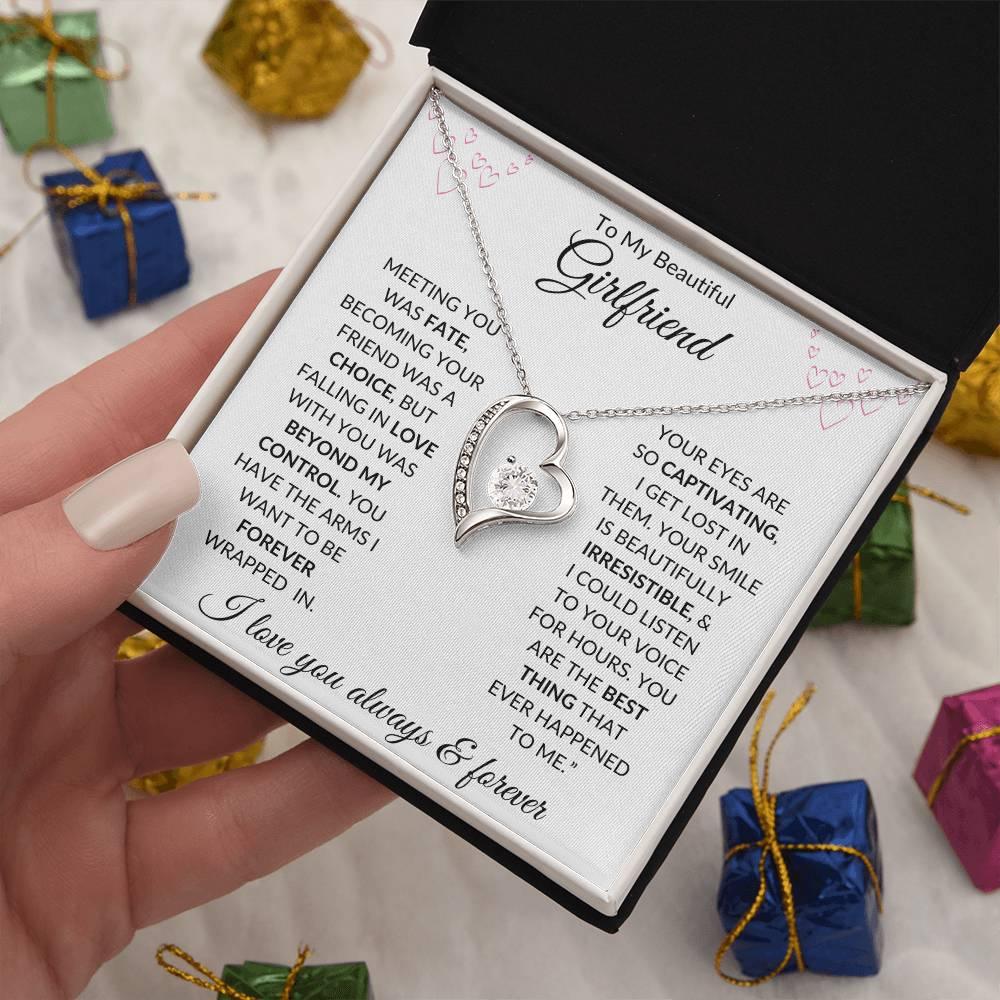 To My Beautiful Girlfriend Forever Heart Necklace - Kim’s Signature Beauty & Accessories (Store description)