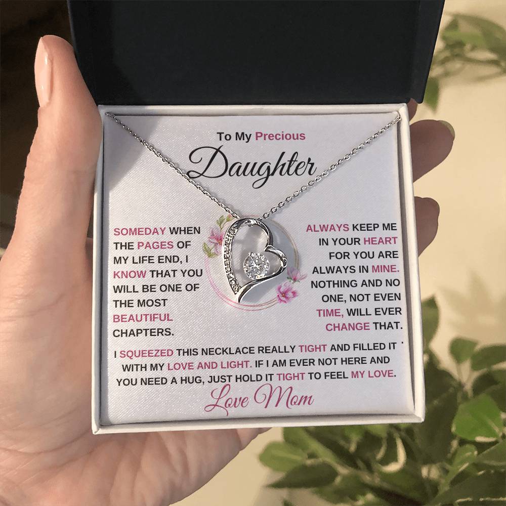 My Precious Daughter Forever Love Heart Necklace - Kim’s Signature Beauty & Accessories (Store description)