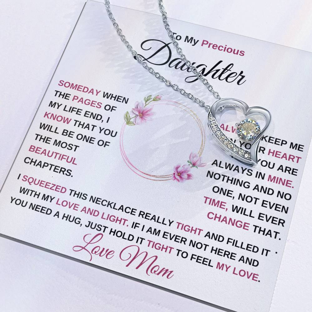 My Precious Daughter Forever Love Heart Necklace - Kim’s Signature Beauty & Accessories (Store description)