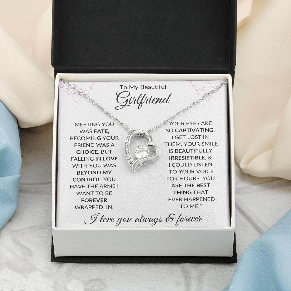 To My Beautiful Girlfriend Forever Heart Necklace - Kim’s Signature Beauty & Accessories (Store description)