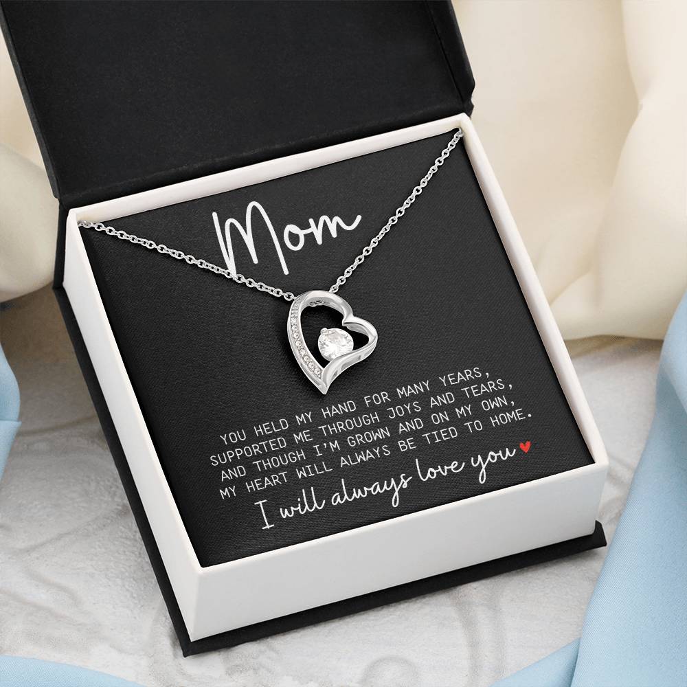 Mom, You Held my Hand Necklace & Message Card - Kim’s Signature Beauty & Accessories