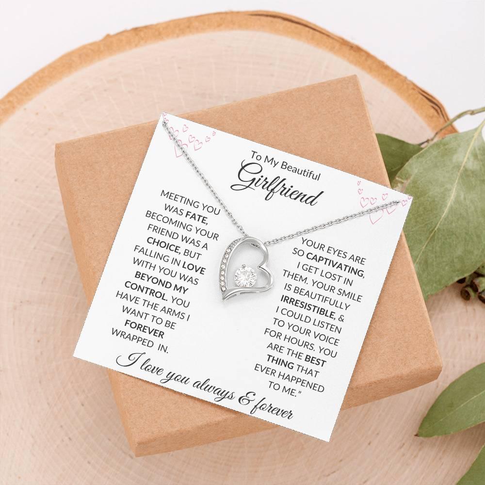 To My Beautiful Girlfriend Forever Heart Necklace - Kim’s Signature Beauty & Accessories (Store description)