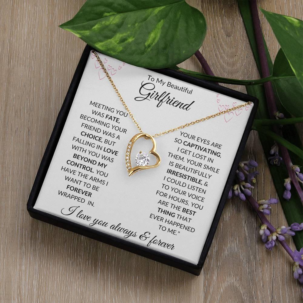 To My Beautiful Girlfriend Forever Heart Necklace - Kim’s Signature Beauty & Accessories (Store description)