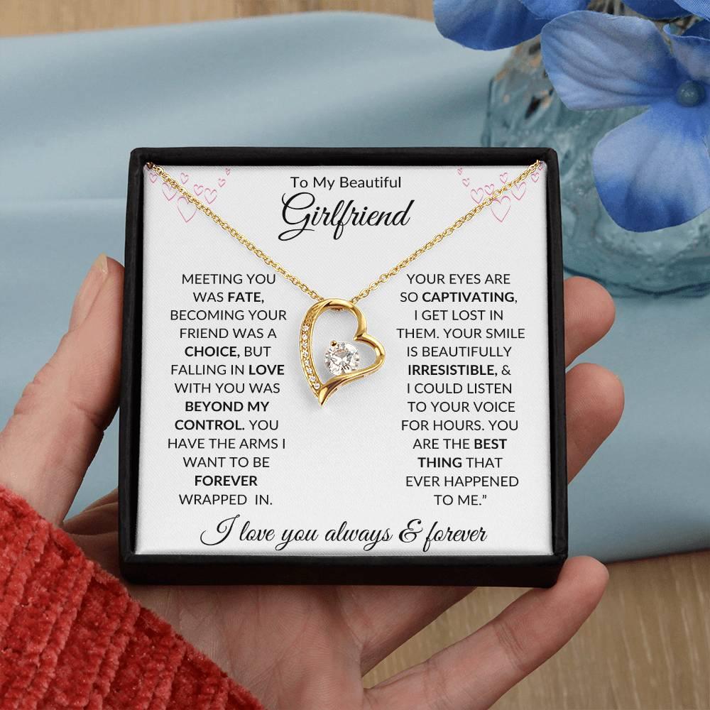 To My Beautiful Girlfriend Forever Heart Necklace - Kim’s Signature Beauty & Accessories (Store description)
