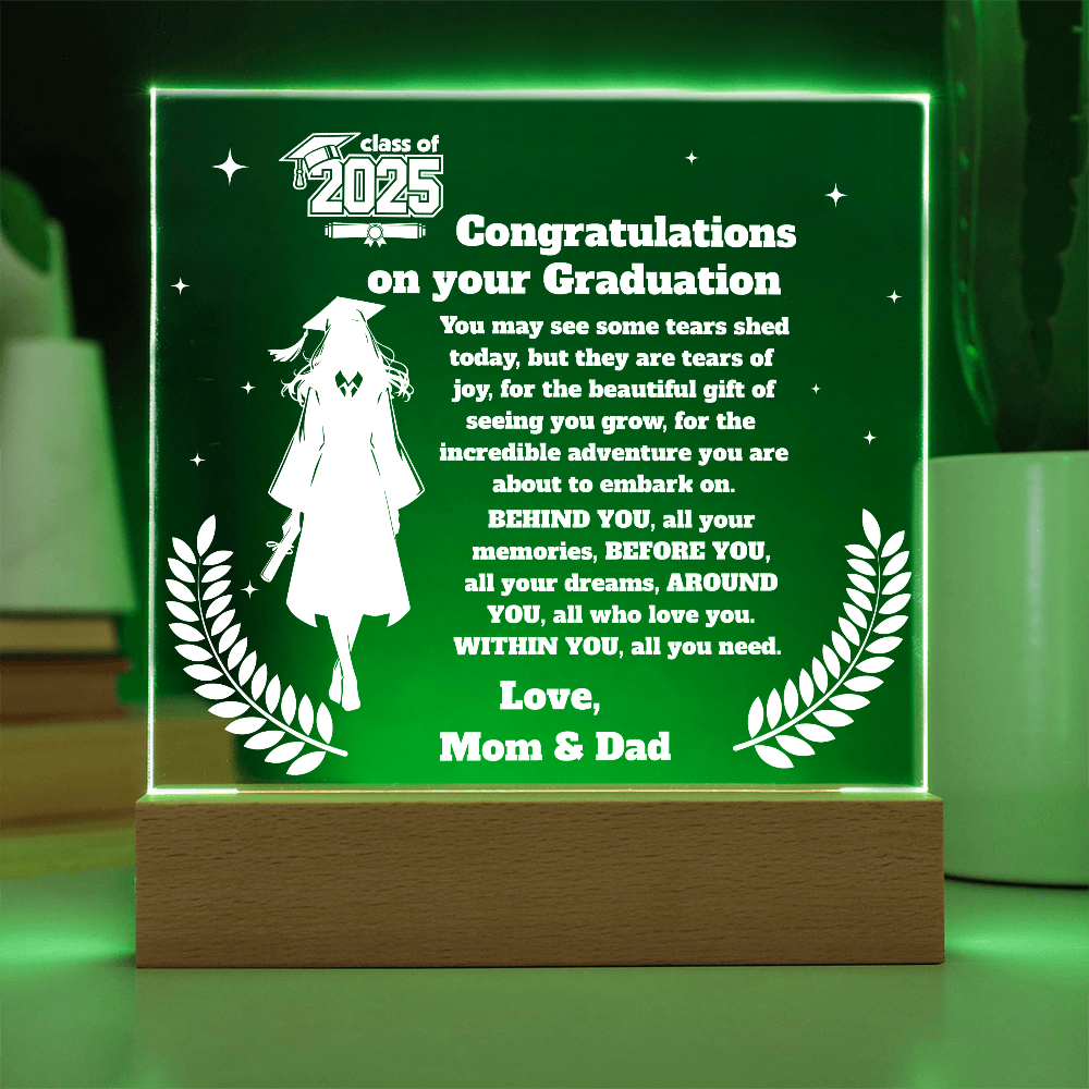 Congratulations Daughter 2025 Graduate Acrylic LED Plaque