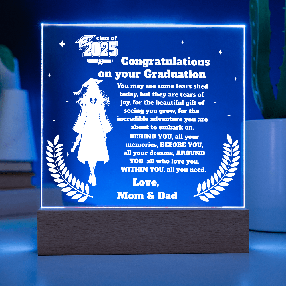 Congratulations Daughter 2025 Graduate Acrylic LED Plaque
