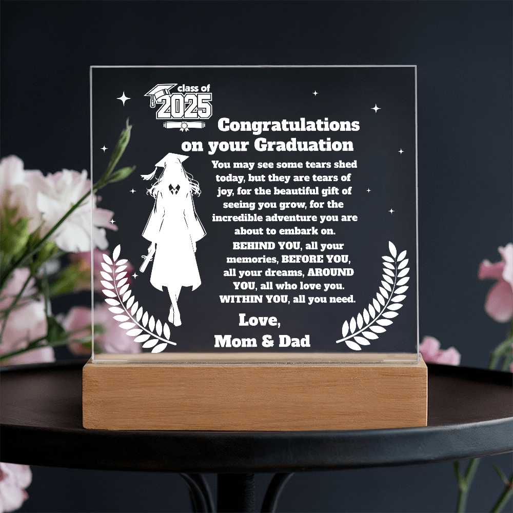 Congratulations Daughter 2025 Graduate Acrylic LED Plaque