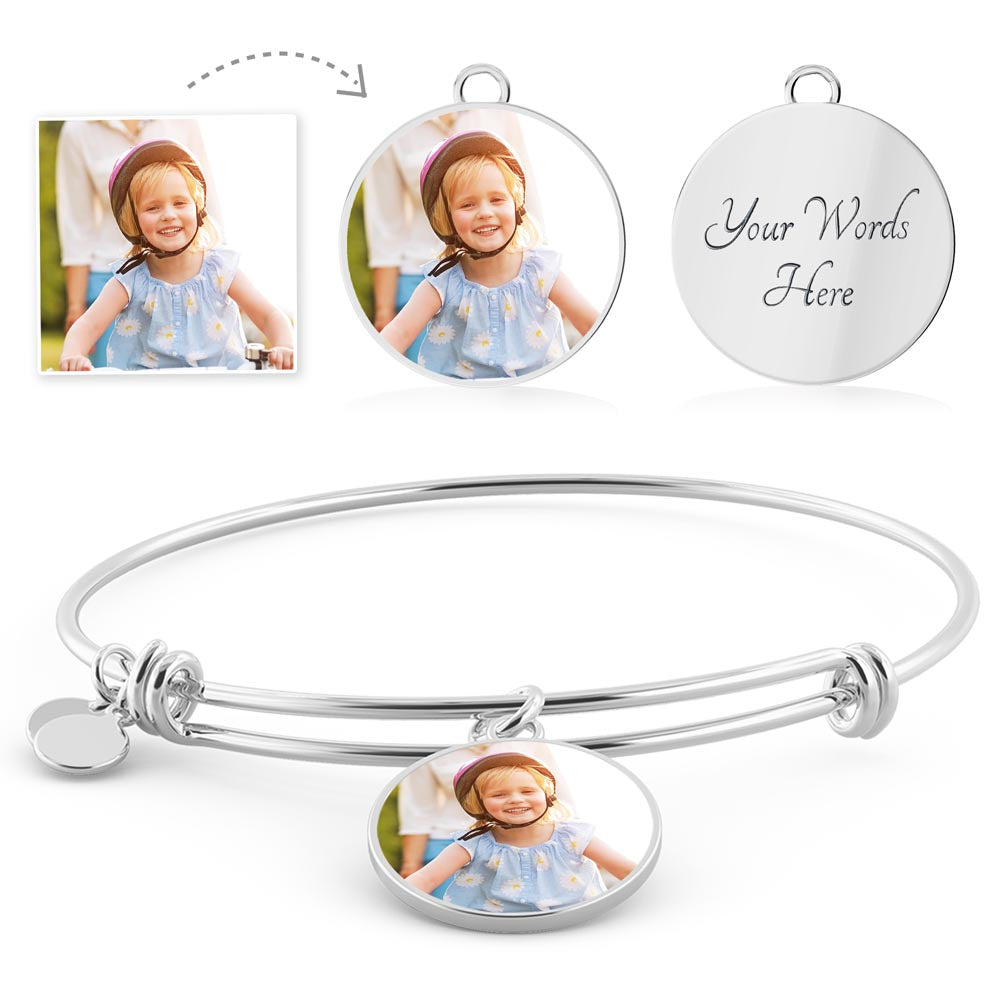Custom Photo Bangle Bracelet | Engraveable - Kim’s Signature Beauty & Accessories