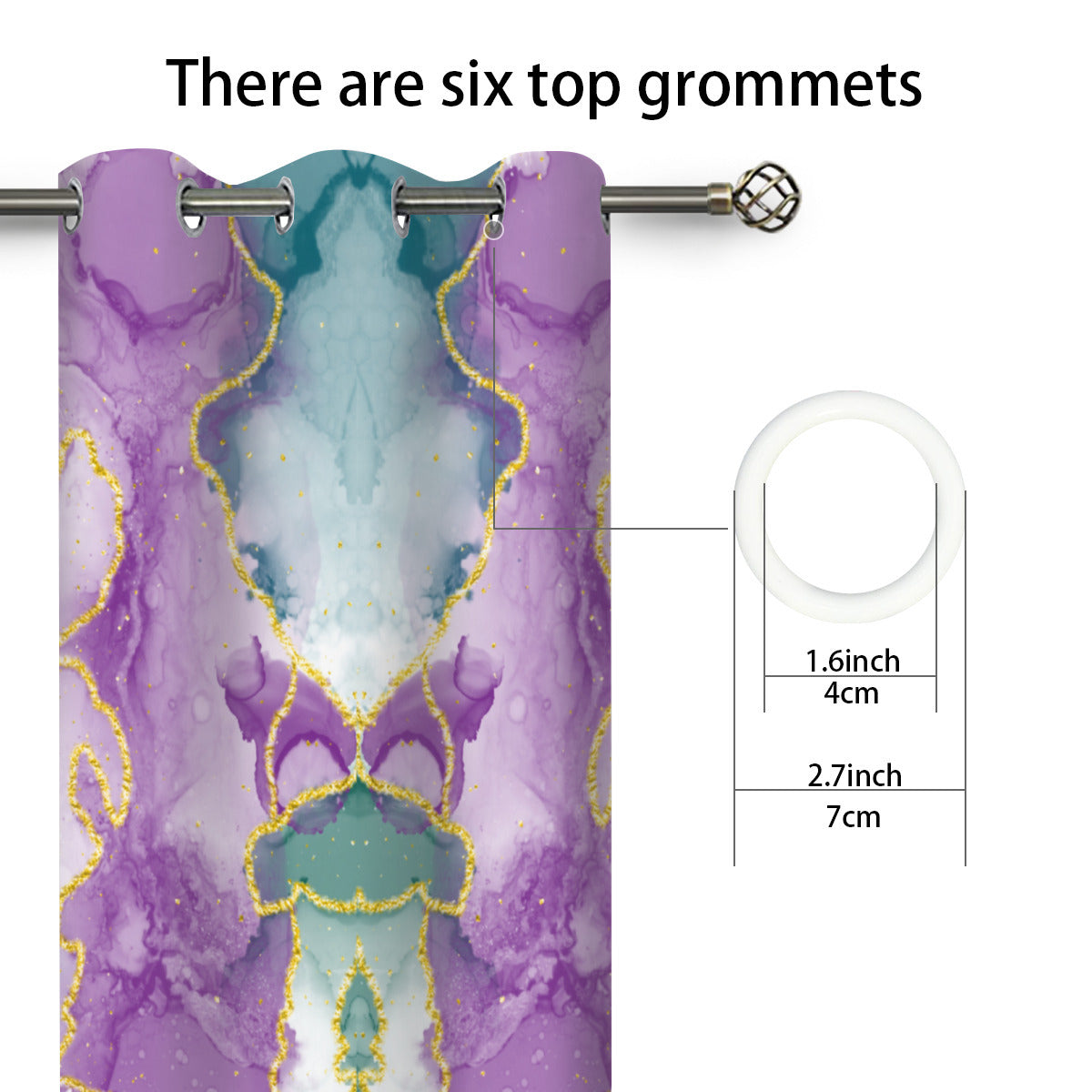 PURPLE, GREEN & GOLD MARBLE | CURTAINS - Kim’s Signature Beauty & Accessories