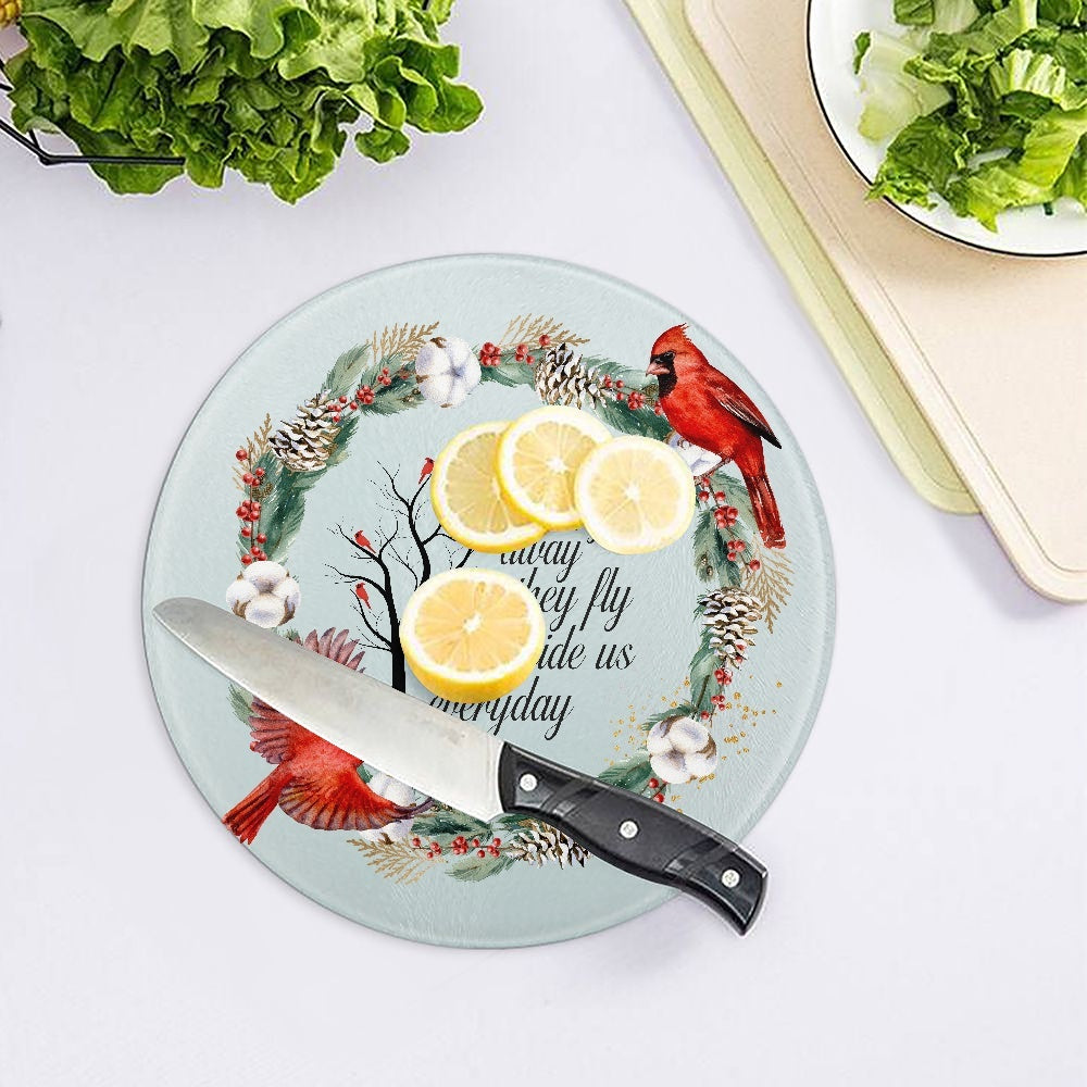 Cardianal Love Tempered Glass Cutting Board - Kim’s Signature Beauty & Accessories