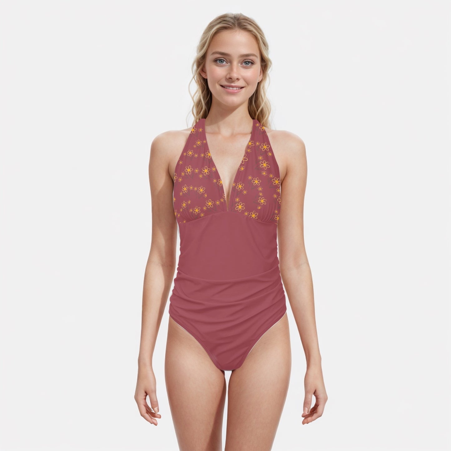 Flowers & Sunshine | Women's One-Piece Swimsuit - Kim’s Signature Beauty & Accessories (Store description)