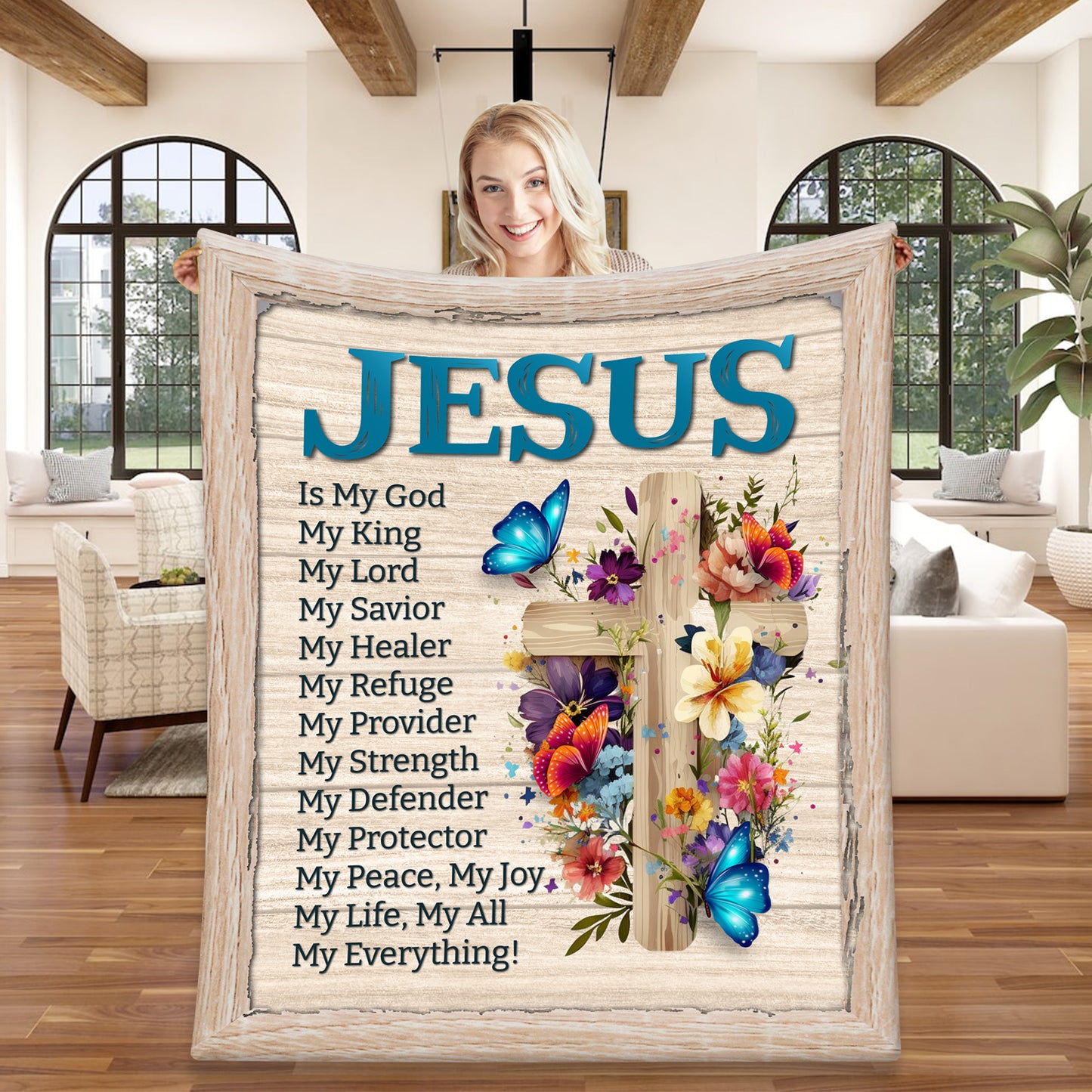 Jesus is My Everything Blanket - Kim’s Signature Beauty & Accessories (Store description)