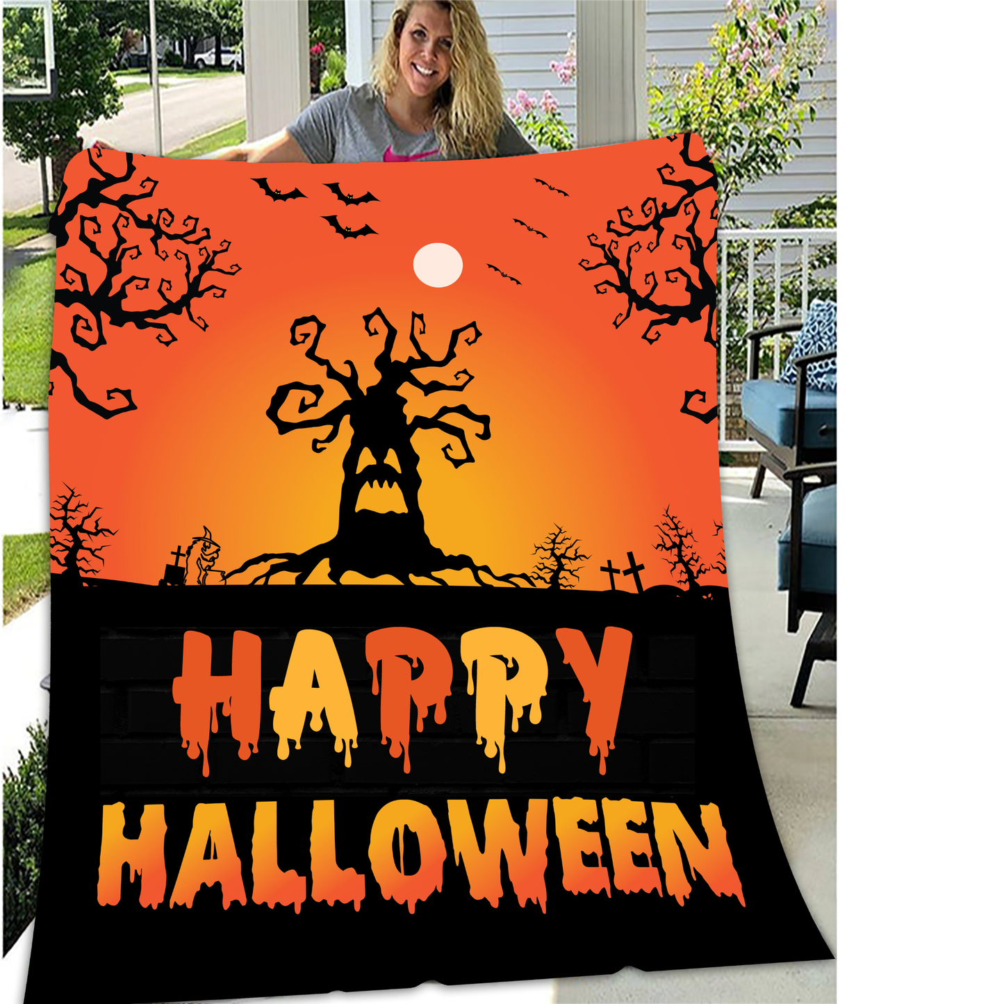 Happy Halloween Fleece Blanket (60X80) - Kim’s Signature Beauty & Accessories