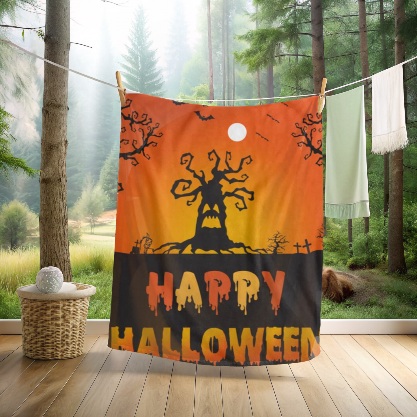 Happy Halloween Fleece Blanket (60X80) - Kim’s Signature Beauty & Accessories