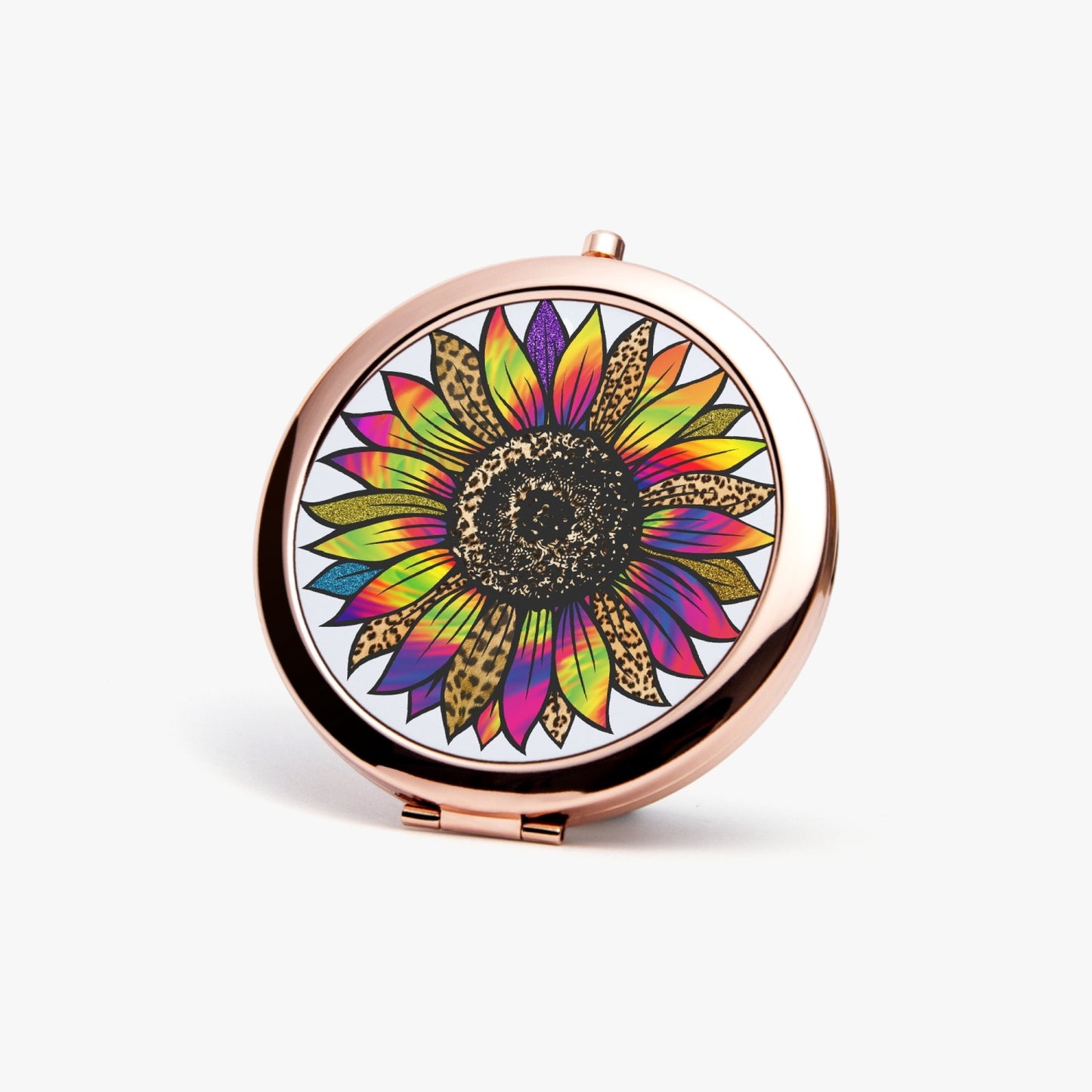 Retro Floral Compact Mirror – Travel-Friendly Makeup Accessory - Kim’s Signature Beauty & Accessories