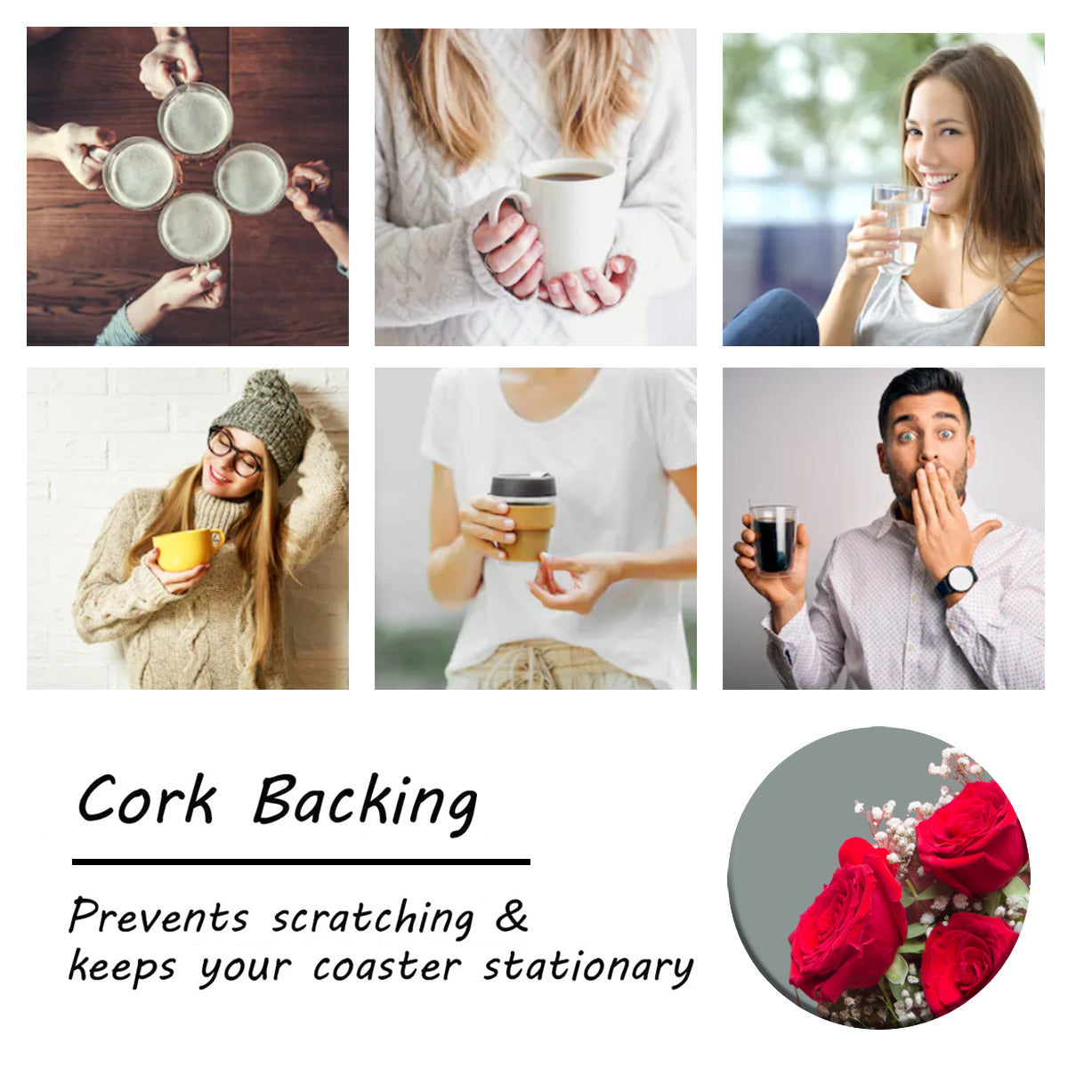 Rose Bud Round Coasters - Kim’s Signature Beauty & Accessories