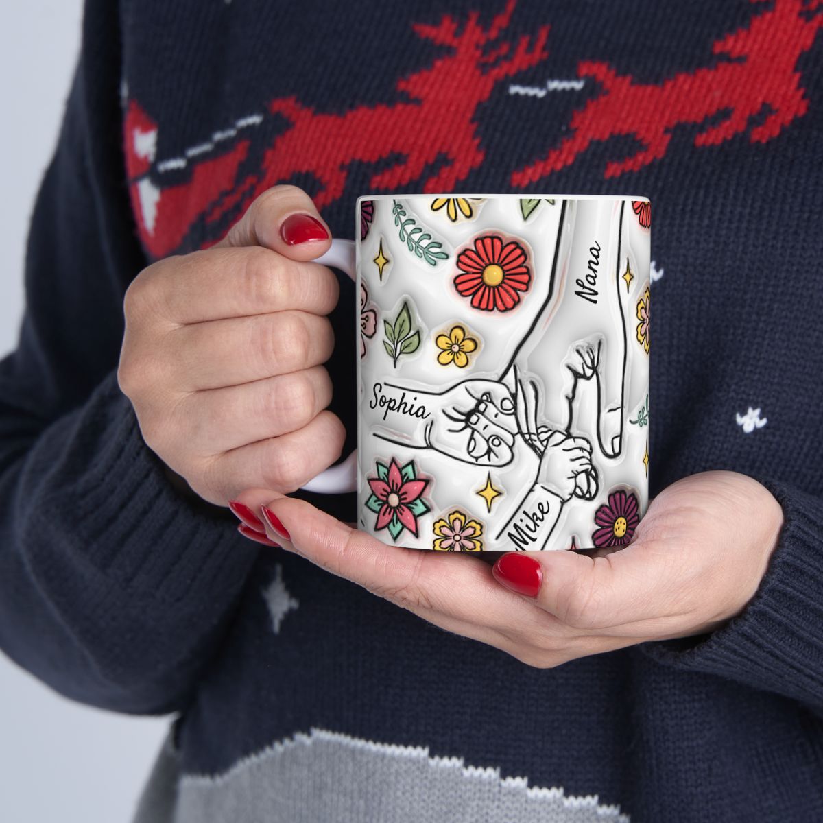 Personalized Handholding Mug for Mom, Mimi, Nana & More - Kim’s Signature Beauty & Accessories (Store description)