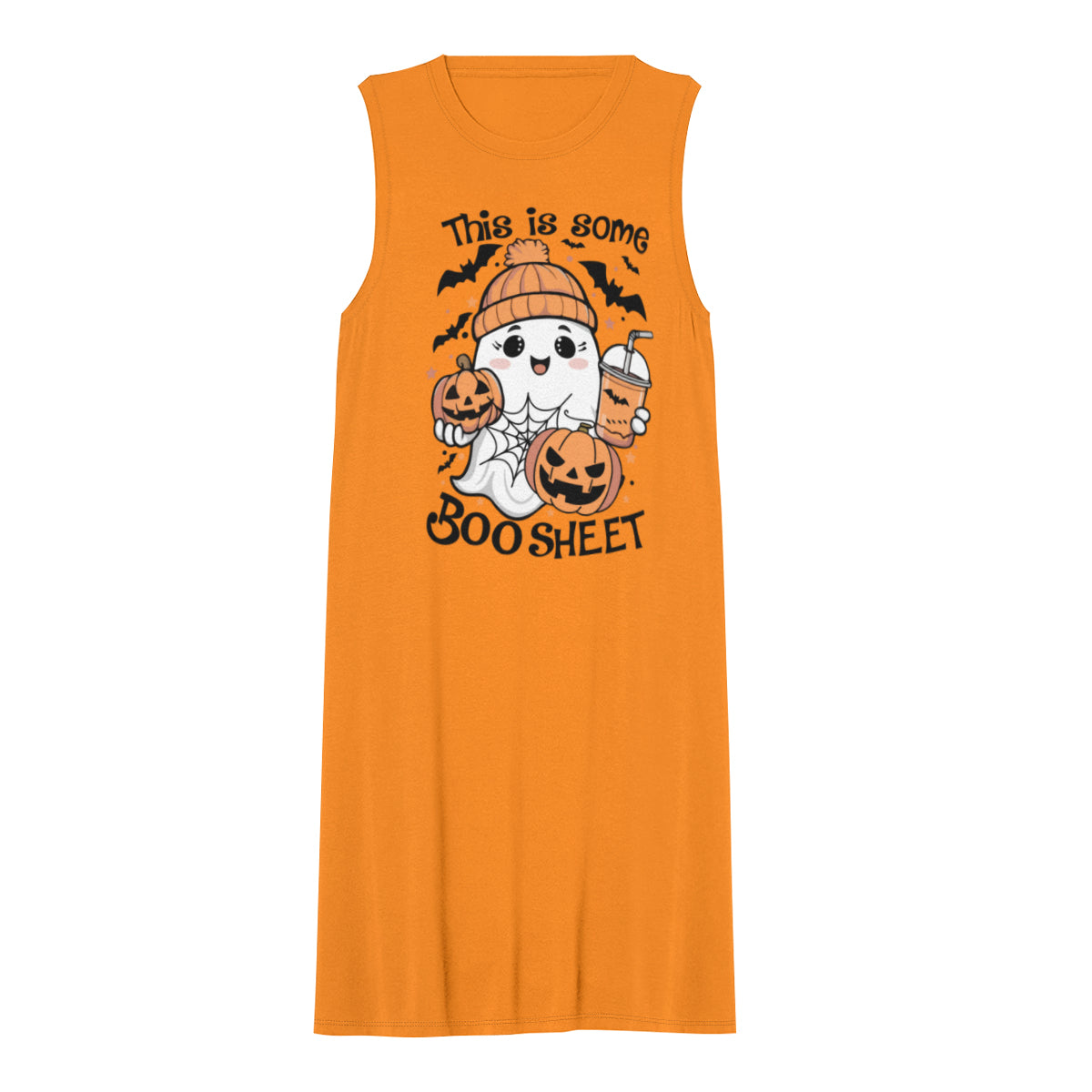 This is Some Boo Sheet Orange Dress - Kim’s Signature Beauty & Accessories