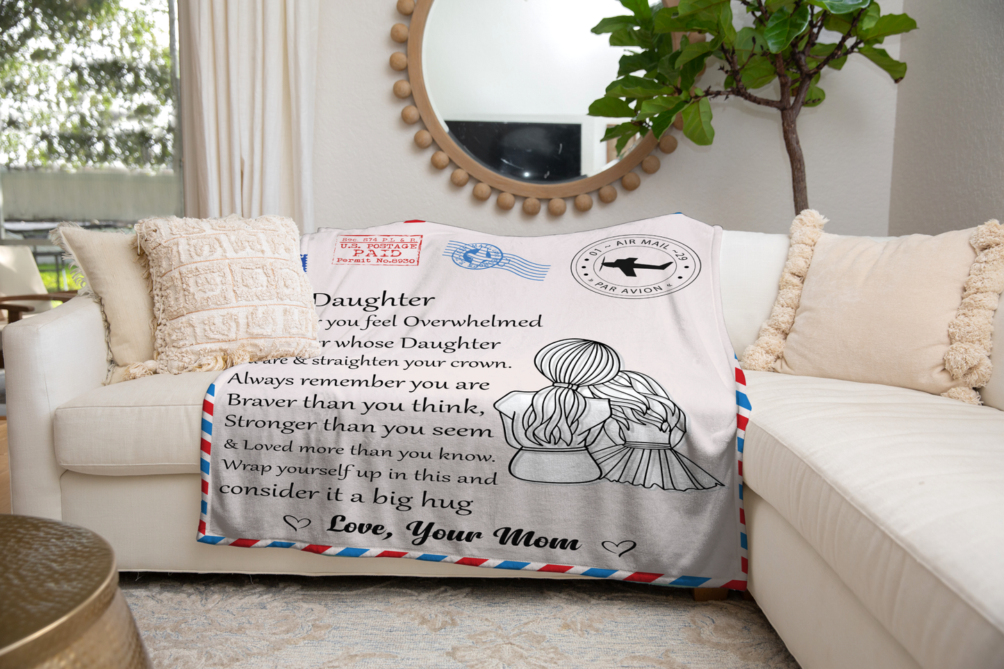 To My Daughter Postage Envelope Blanket - Kim’s Signature Beauty & Accessories (Store description)