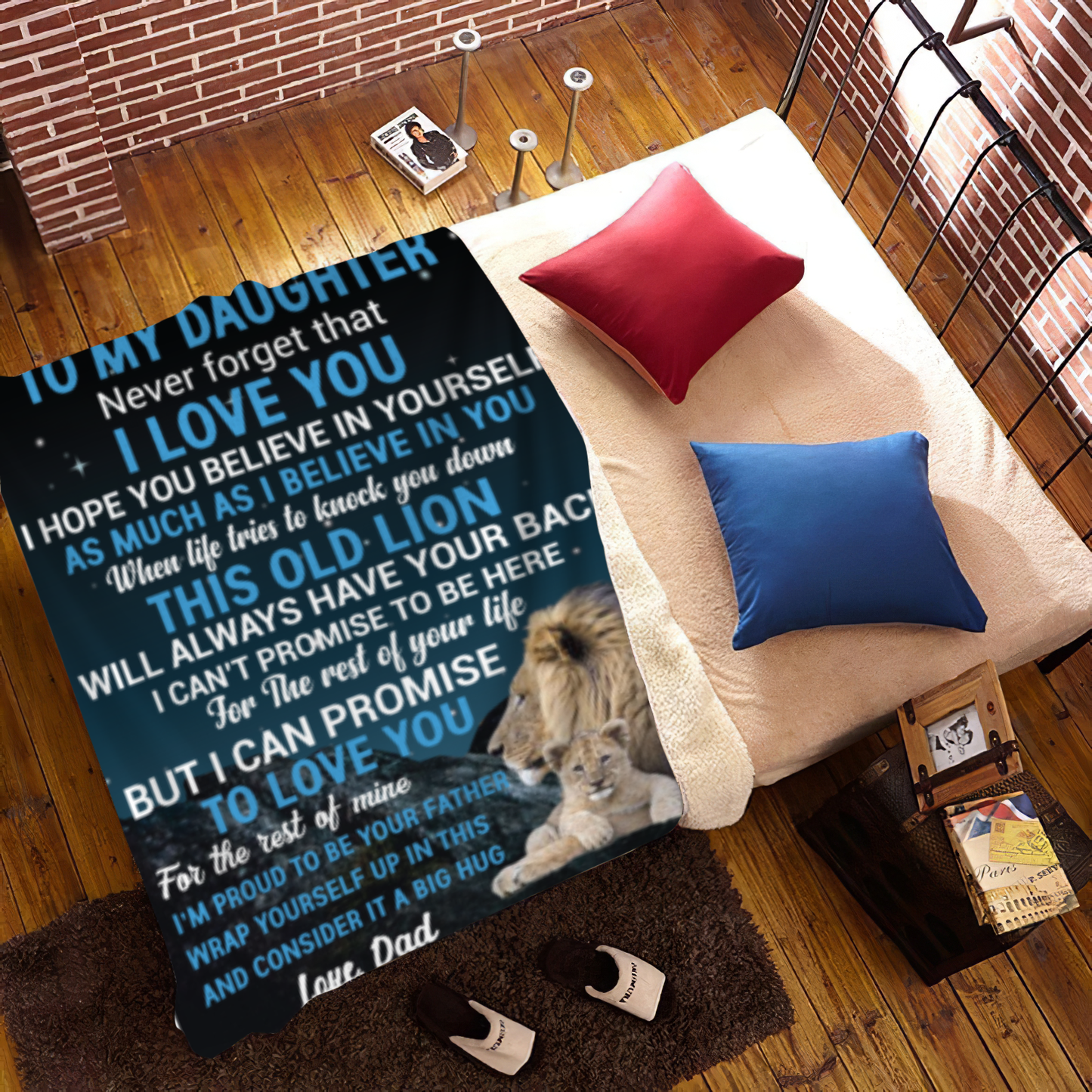 To My Daughter Lion Blanket from Dad - Kim’s Signature Beauty & Accessories (Store description)