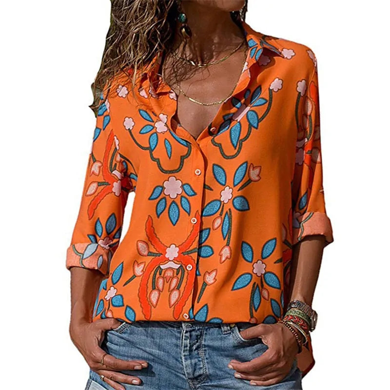 Long Sleeve Chiffon Blouse - Kim’s Signature Beauty & Accessories