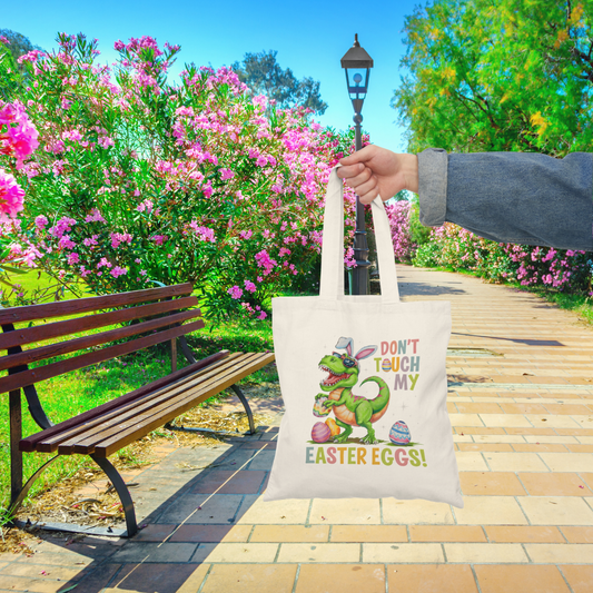 Don't Touch My Easter Eggs! Dino Tote Bag - Kim’s Signature Beauty & Accessories