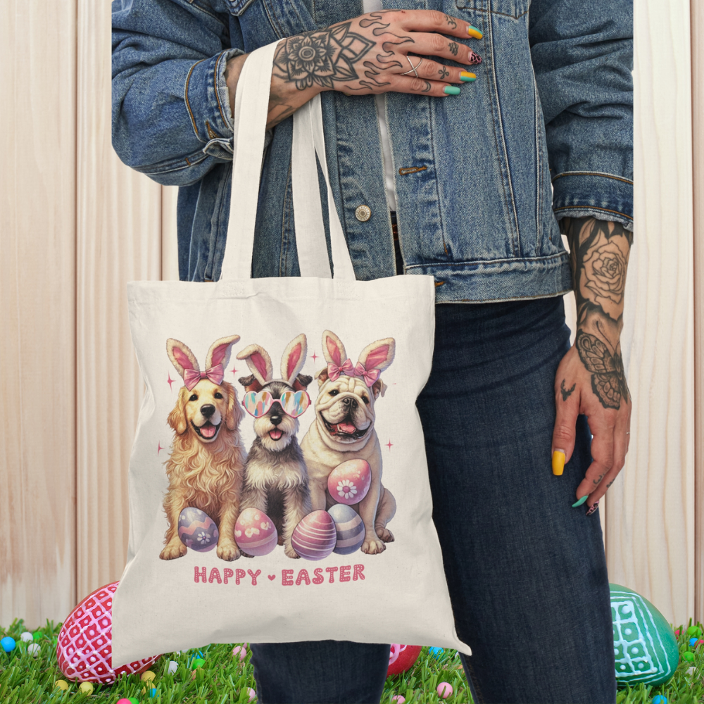 Happy Easter Dog Tote Bag - Kim’s Signature Beauty & Accessories