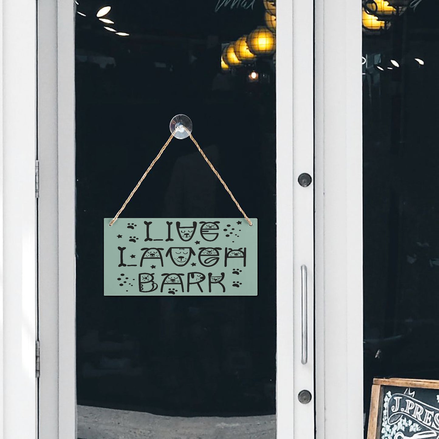Live Laugh, Bark Wooden Door Plate - Kim’s Signature Beauty & Accessories