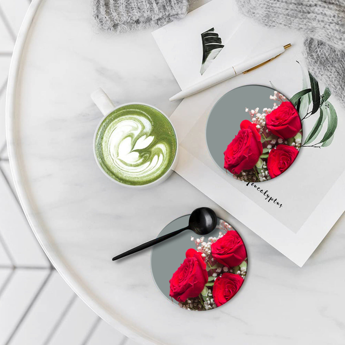 Rose Bud Round Coasters - Kim’s Signature Beauty & Accessories