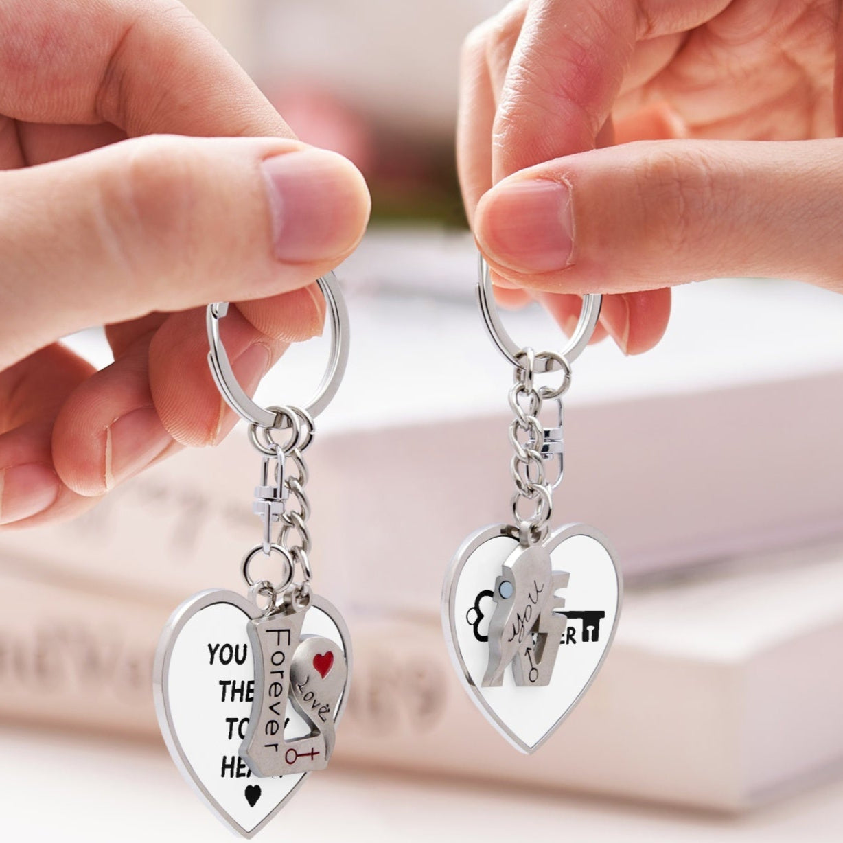 Key to My Heart Couples Magnetic Keychain - Kim’s Signature Beauty & Accessories (Store description)