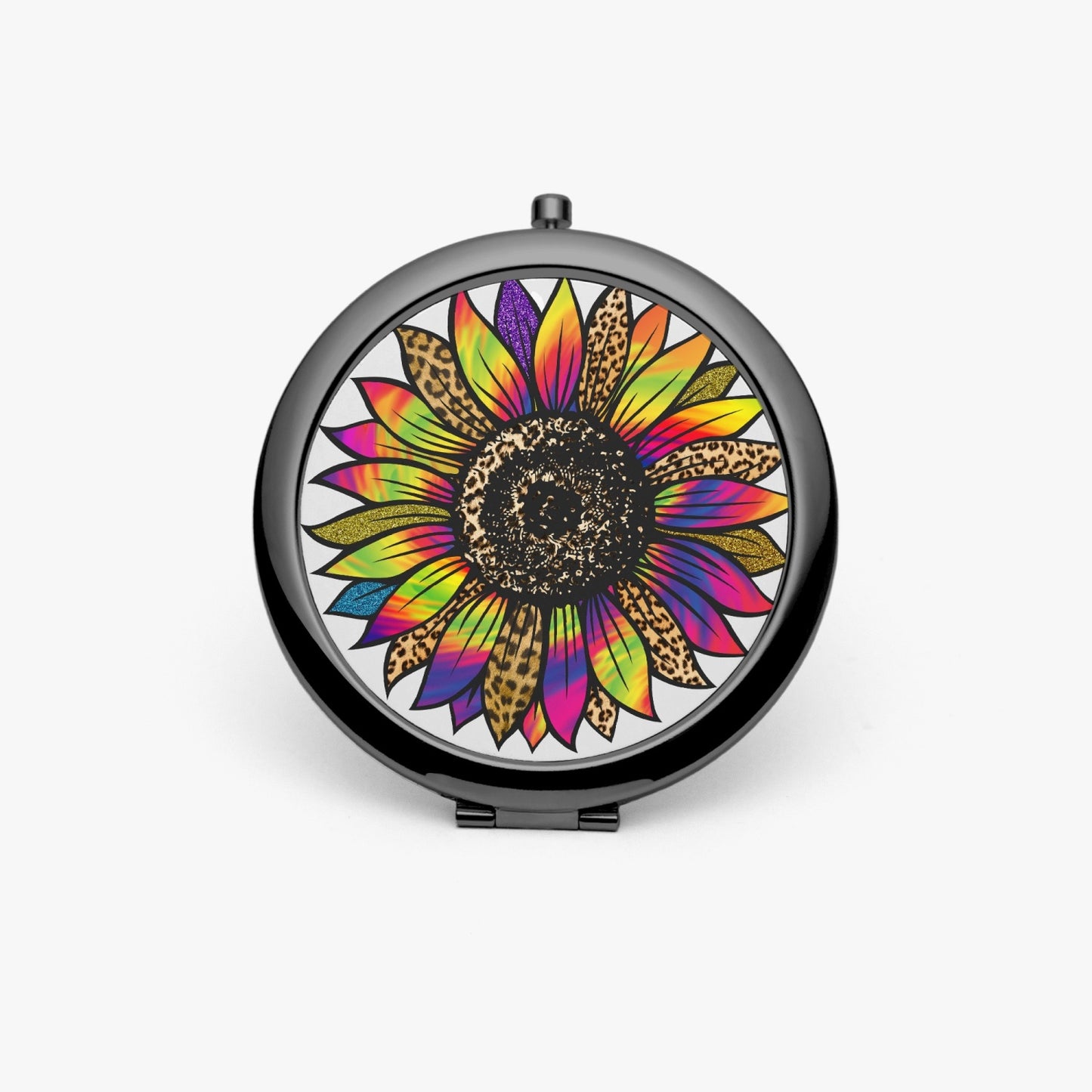 Retro Floral Compact Mirror – Travel-Friendly Makeup Accessory - Kim’s Signature Beauty & Accessories