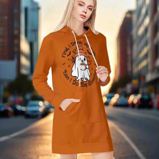 Coffee Then Ghosting Hoodie Sweat Dress - Kim’s Signature Beauty & Accessories