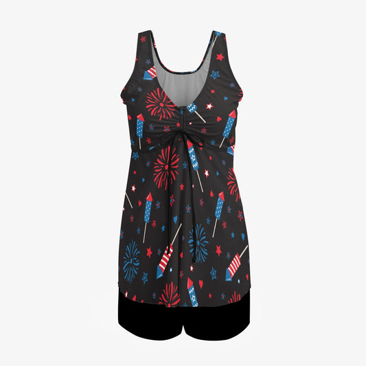Firework Fiesta | Women's Two-Piece Swimsuit - Kim’s Signature Beauty & Accessories