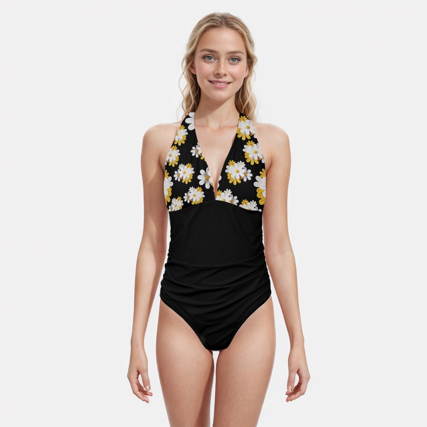 Elegant Contrast | Women's One-Piece Swimsuit - Kim’s Signature Beauty & Accessories (Store description)
