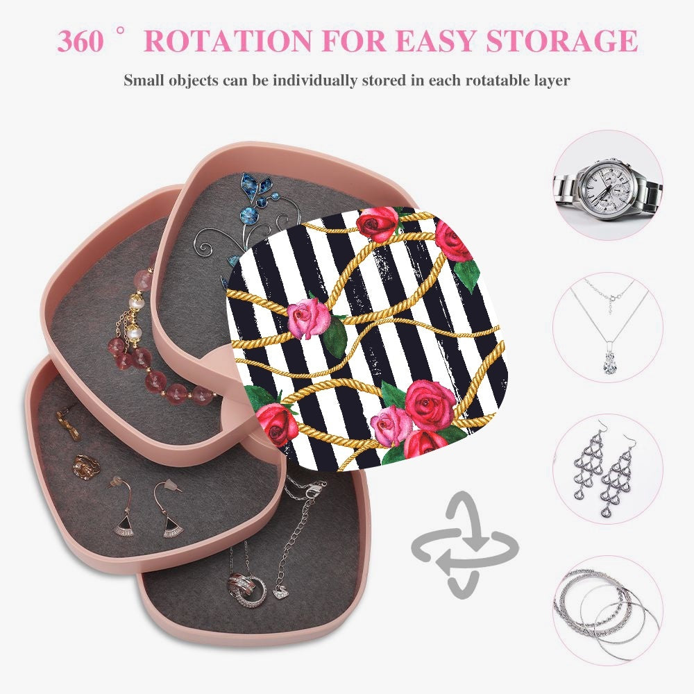 Red Beauty 4 Layer Rotating Jewelry Box - Kim’s Signature Beauty & Accessories
