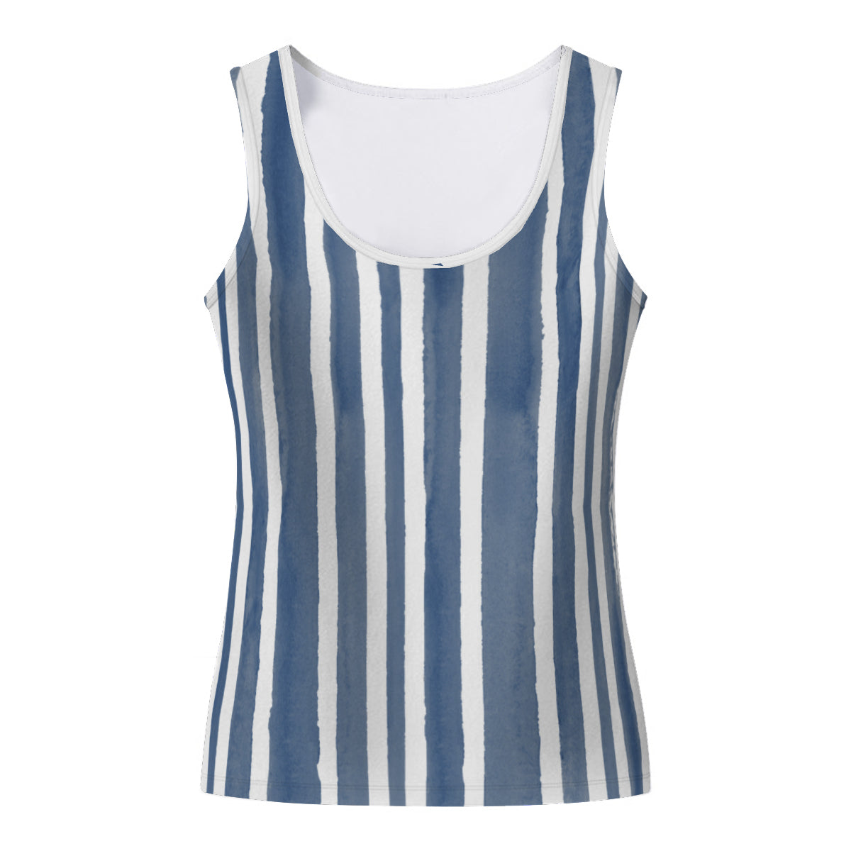 Blue & White Stripe Tank - Kim’s Signature Beauty & Accessories