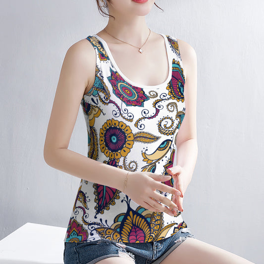 Purple & Gold Paisley Tank Top - Kim’s Signature Beauty & Accessories